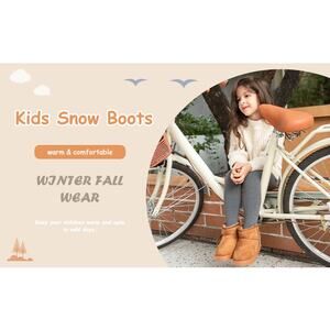 MK Matt Keely Brown Winter Boots With Soft Warm Fleece Lining Toddler Size 7